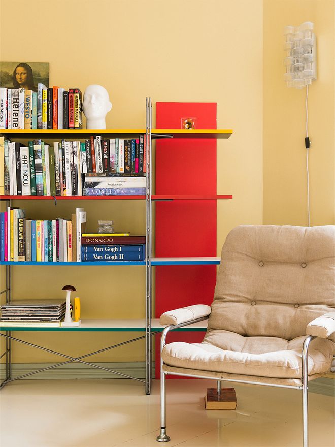 An image of Pete Rahikainen's colorful home in Katajanokka, Helsinki.