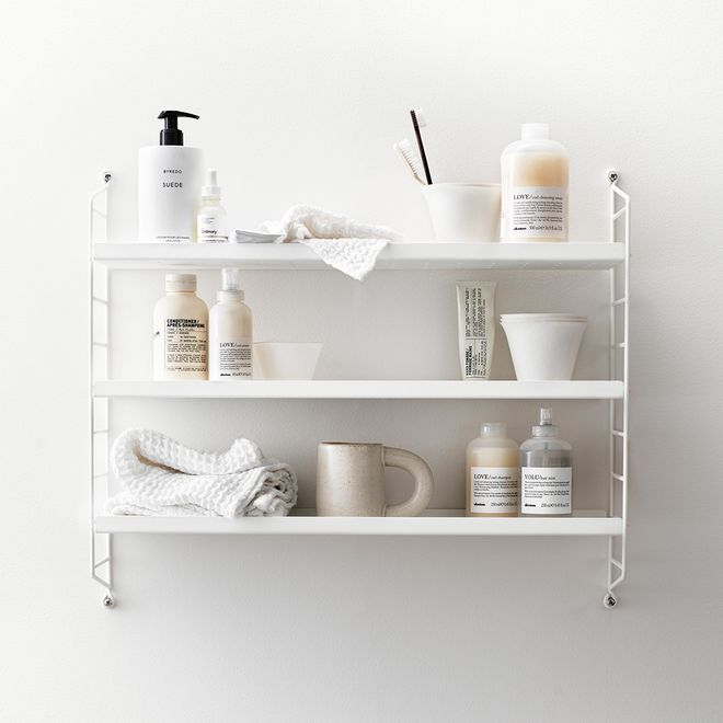 String Pocket Metal shelf in white