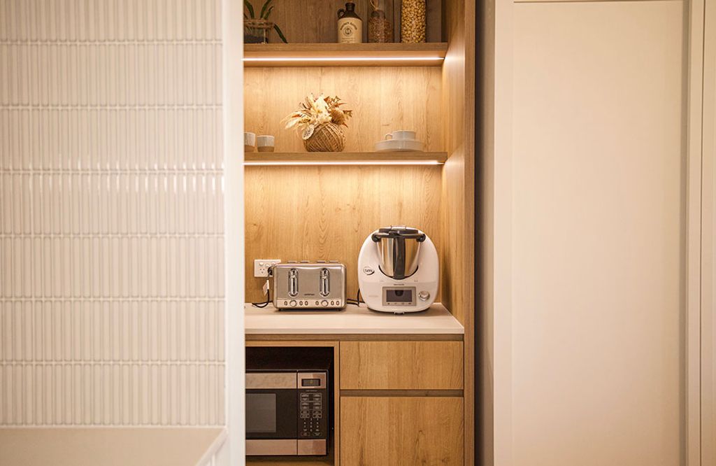 Coastal Boho Delight (Kitchen Cabinet with Appliances)