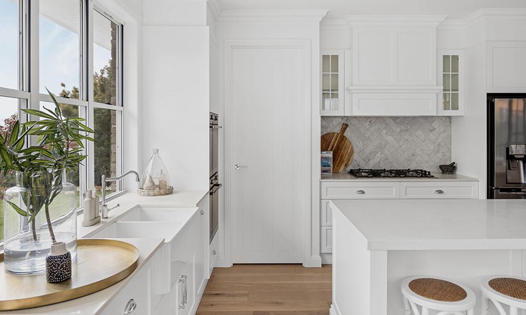 Kitchen With Stove And Window