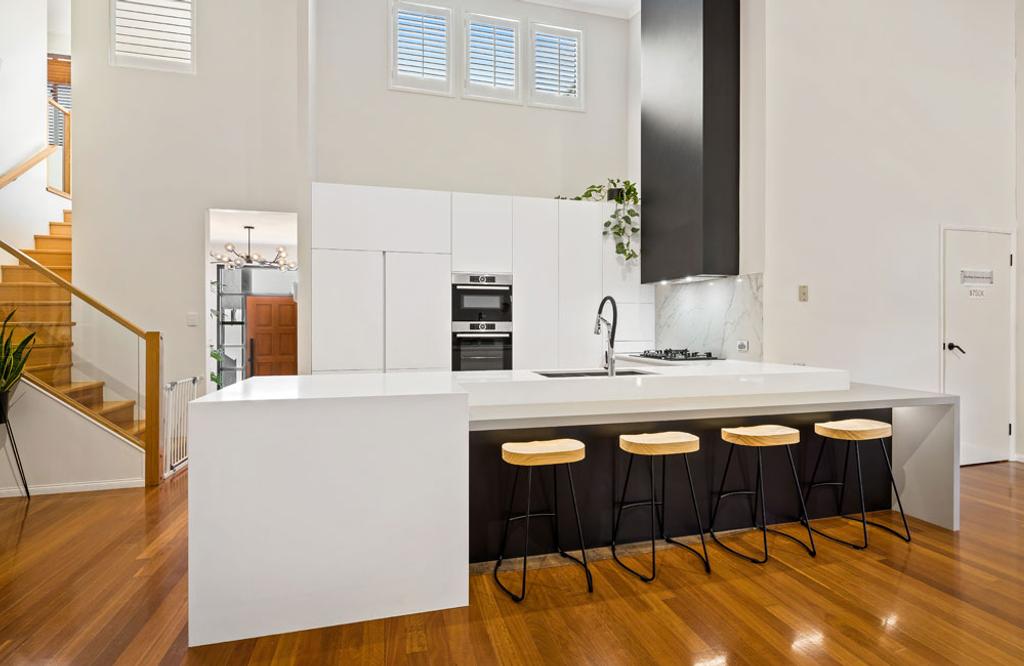 Project Bobbie (wooden floor kitchen white wall design)