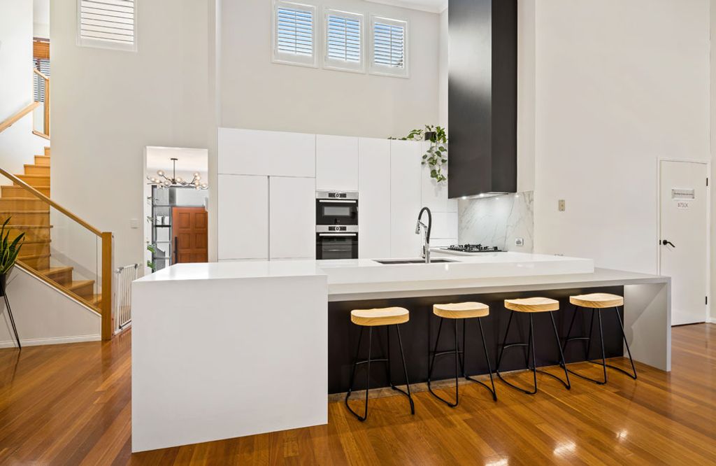 Project Bobbie (wooden floor kitchen white wall design)