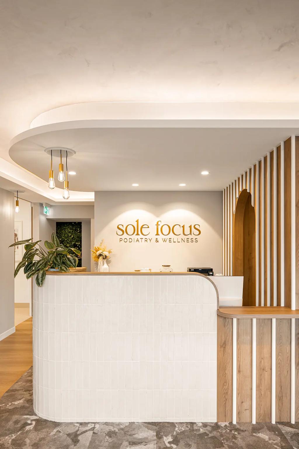 Lavish Constructions - Sole Podiatry (Reception at Sole Focus Podiatry with modern design.)