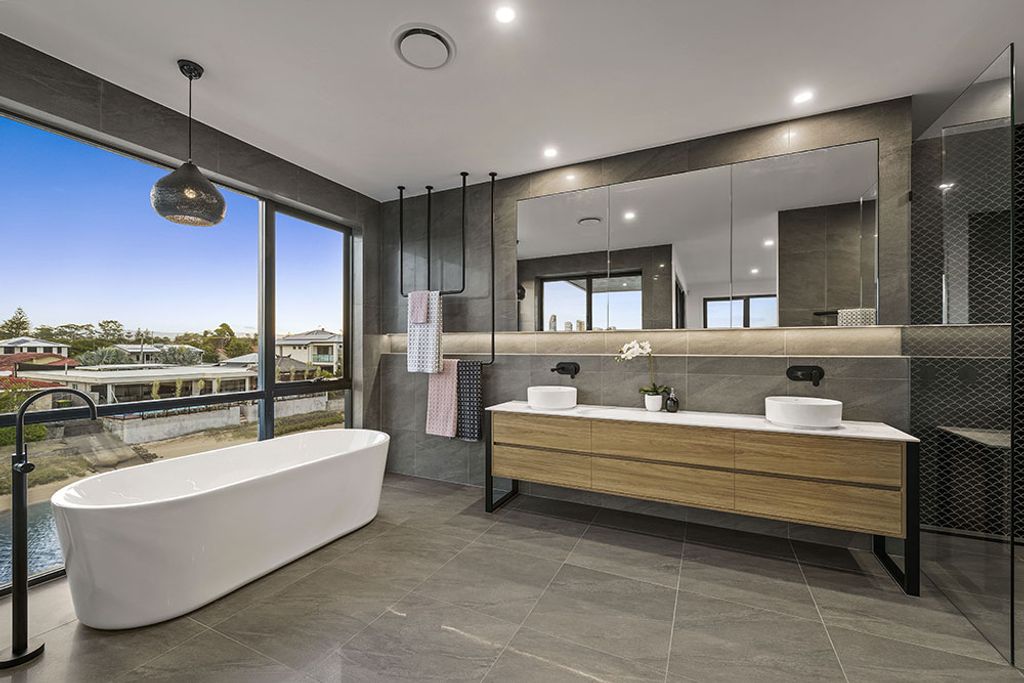 Project San Michelle (window view of the bathroom with bathtub)