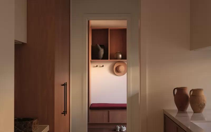 Custom mudroom joinery