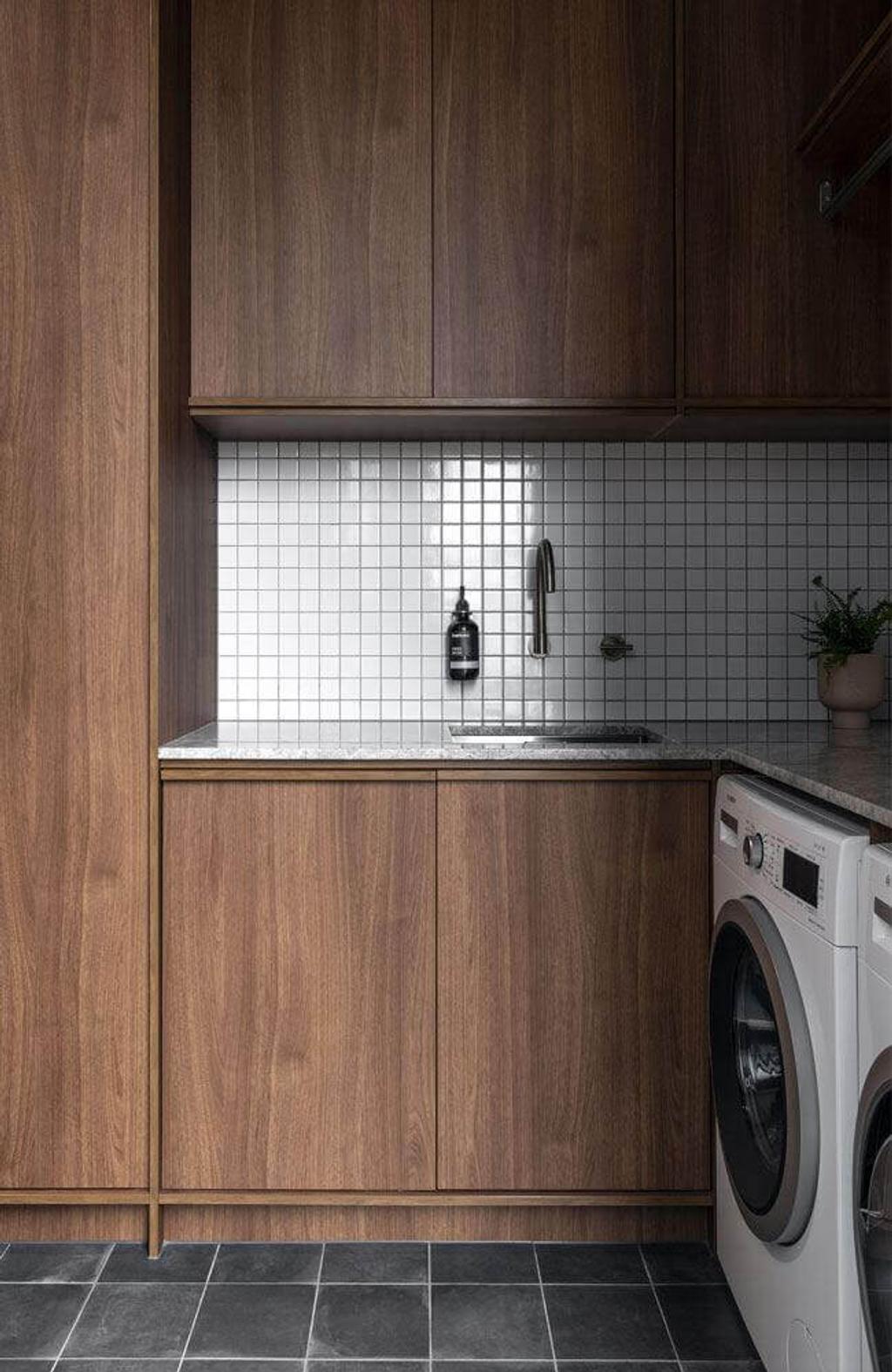 Project Keira (keira laundry with wooden wall base cabinets)