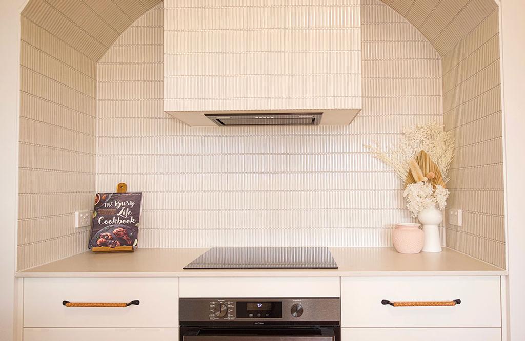 Coastal Boho Delight (Kitchen Stove View with Cookbook)