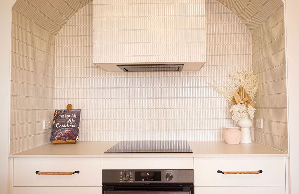 Coastal Boho Delight (Kitchen Stove View with Cookbook)
