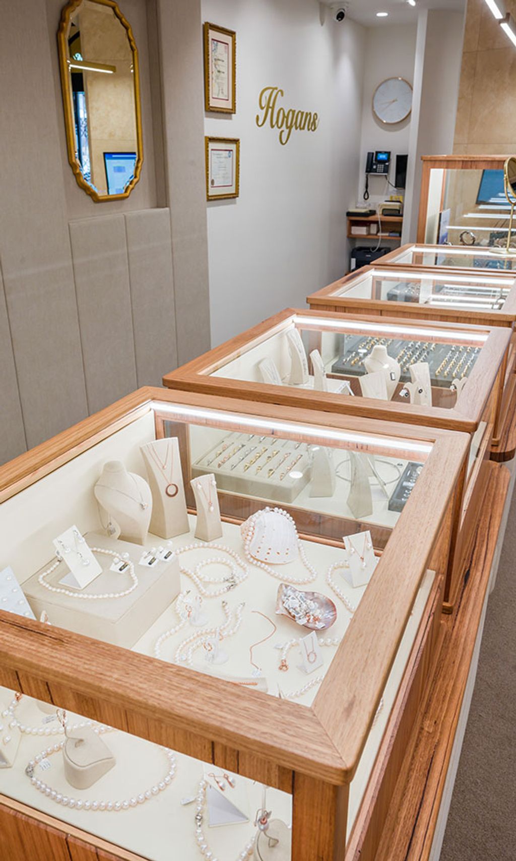 Hogan’s Family Jewellers (Jewelry Display Glass Table Near Entrance)