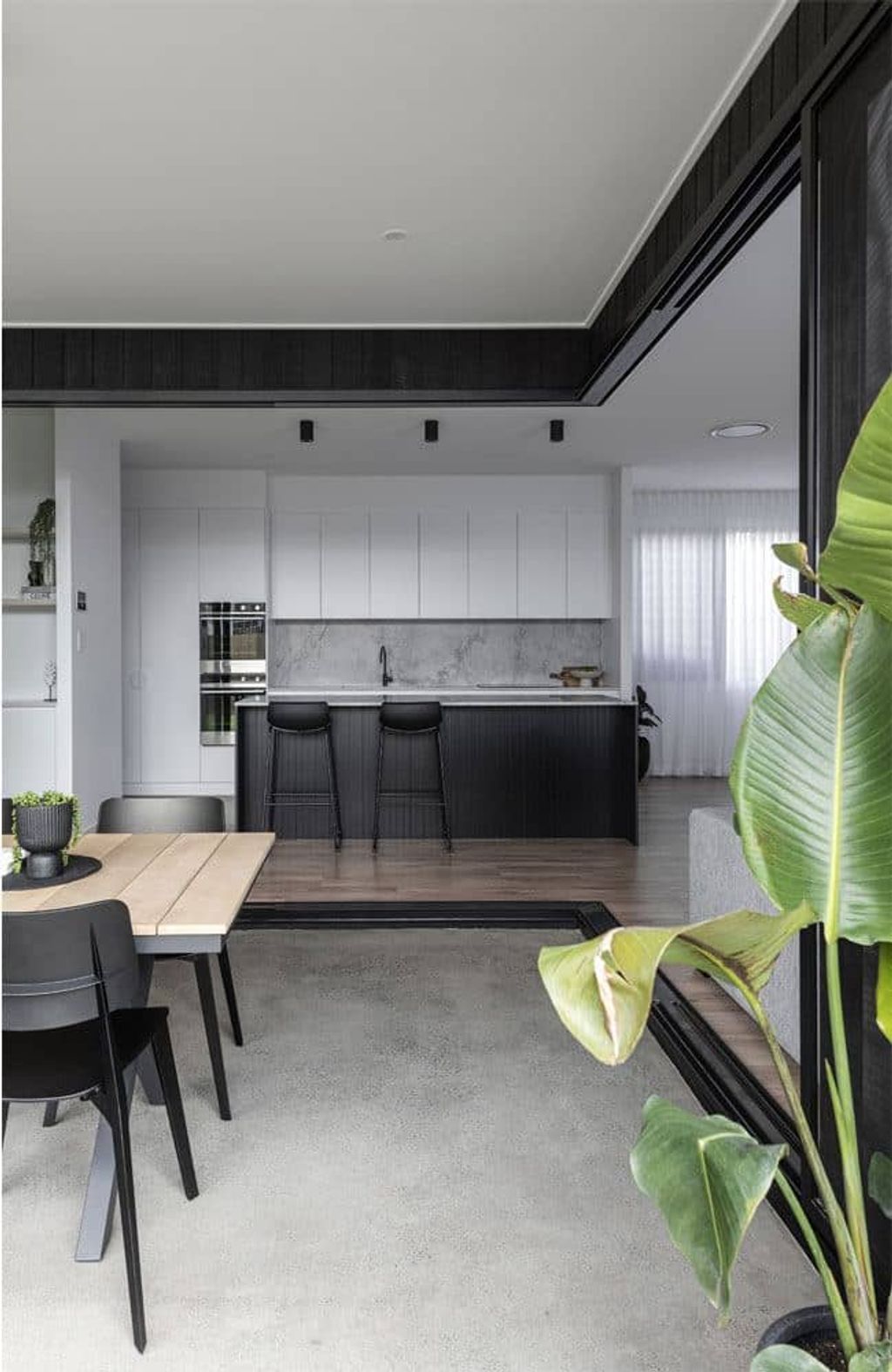 Project Moncrief (moncrieff kitchen with white and black furnitures)