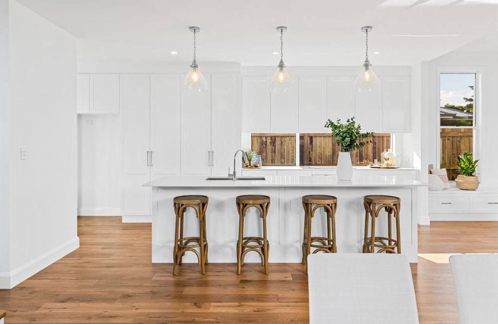 Project Campbell (kitchen view in white and wooden theme design)