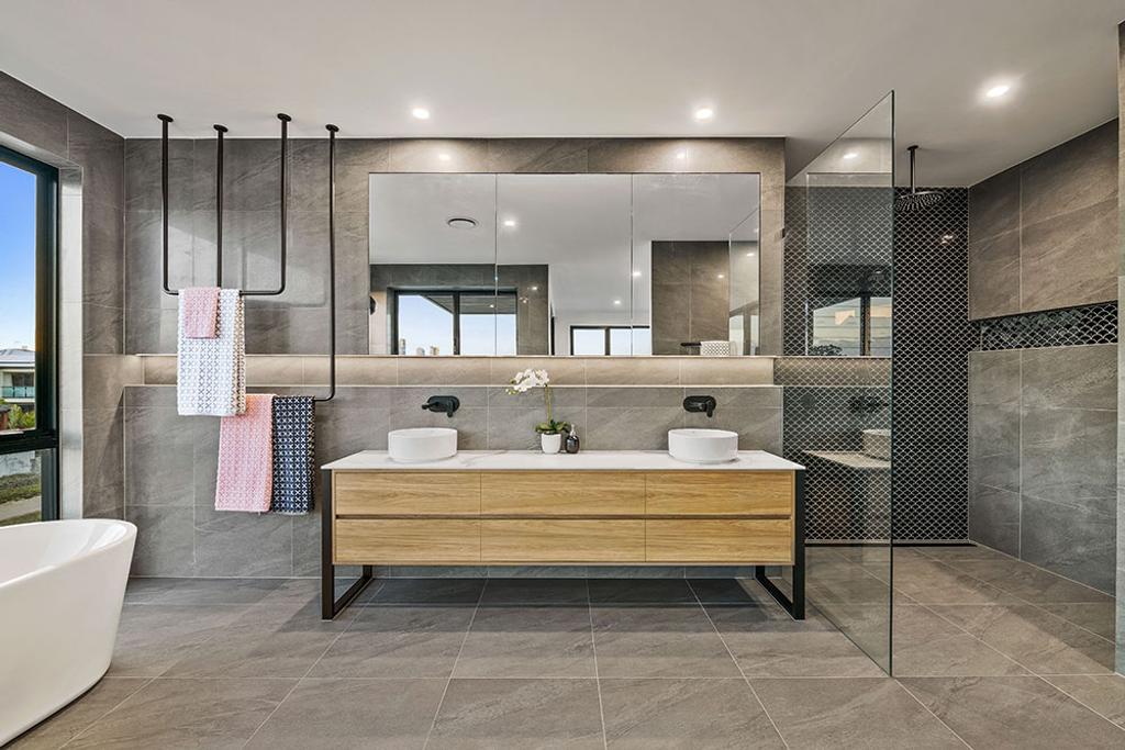Project San Michelle (washroom sink table with large mirror wall)