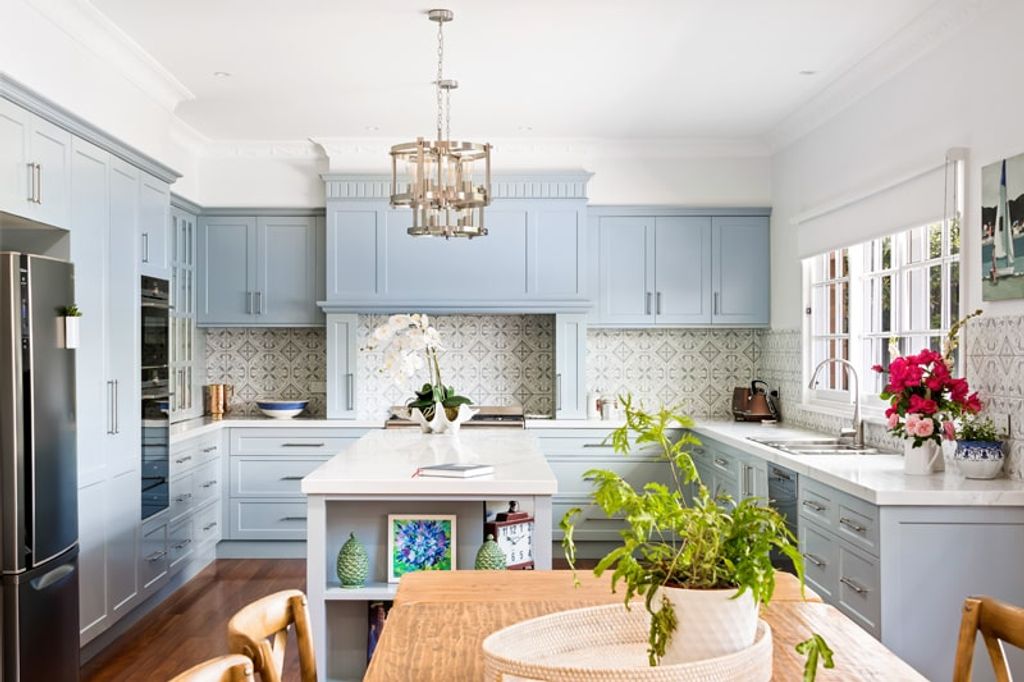 Project Crown (dining overview of kitchen cabinets)
