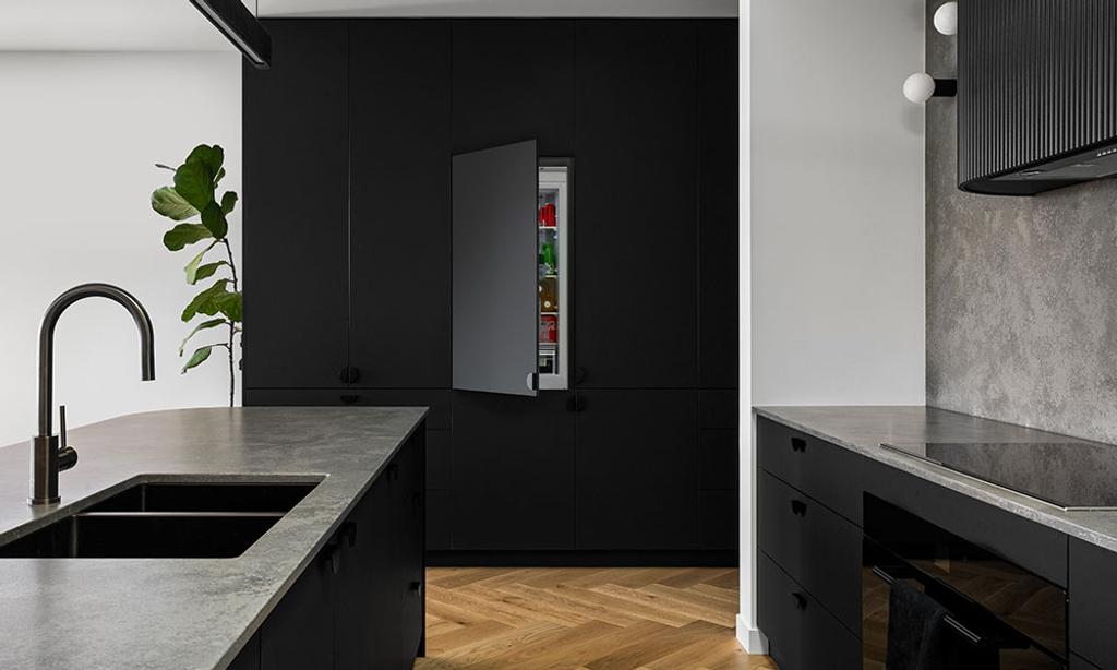 Our Lady McQueen (Kitchen Sink with Cabinet View)