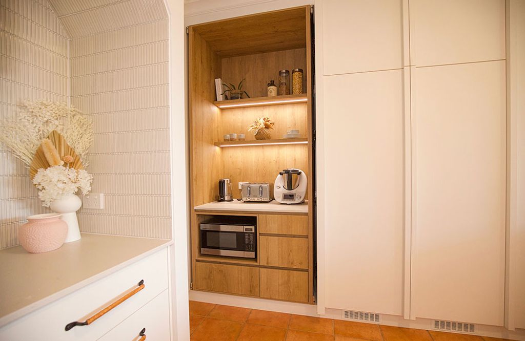 Coastal Boho Delight (Kitchen Cabinet View)