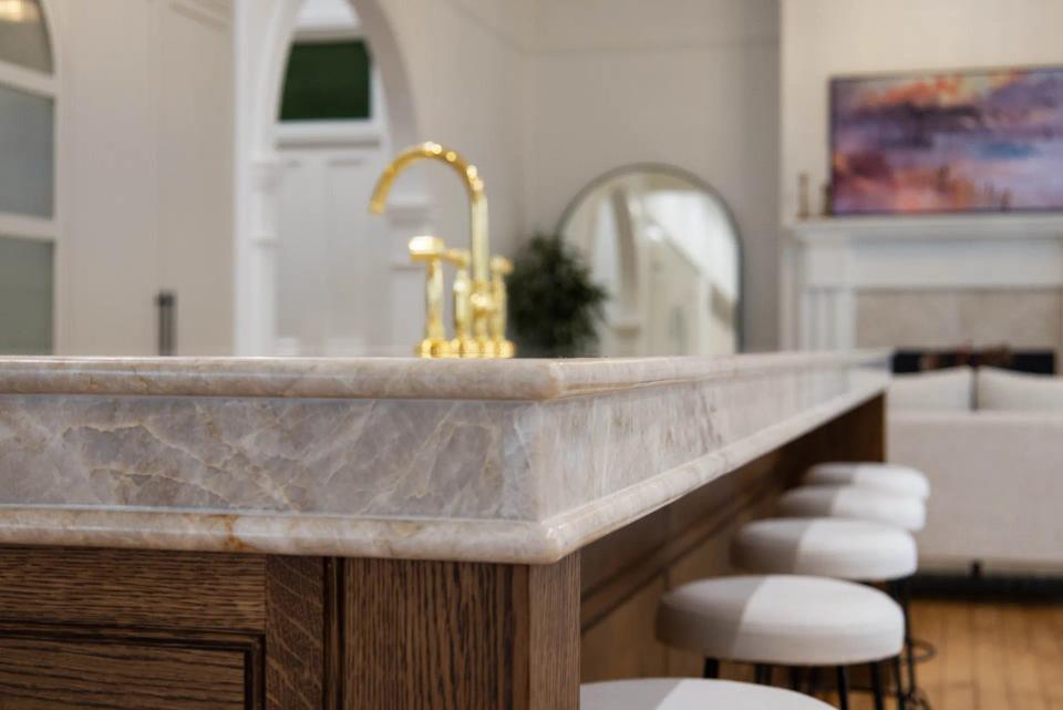 Laminate and stone benchtop samples comparison — kitchen benchtop guide by Weston Kitchens & Bathrooms, Toowoomba