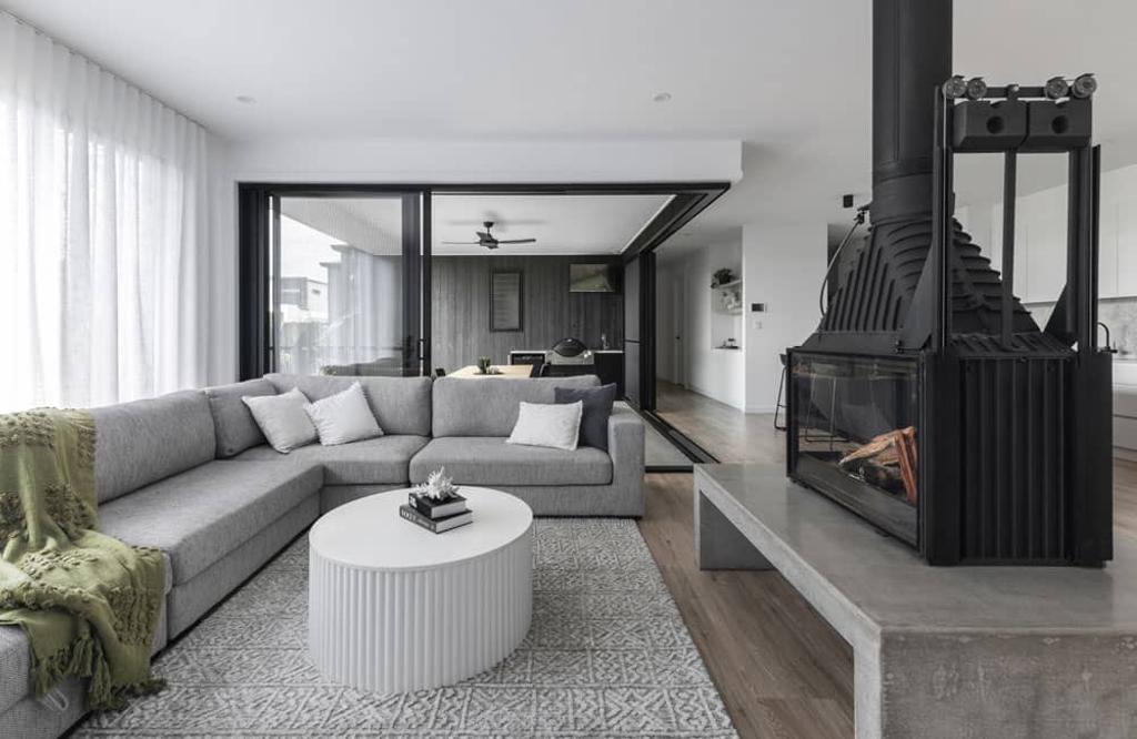 Project Moncrief (moncrieff white living room with black fireplace)
