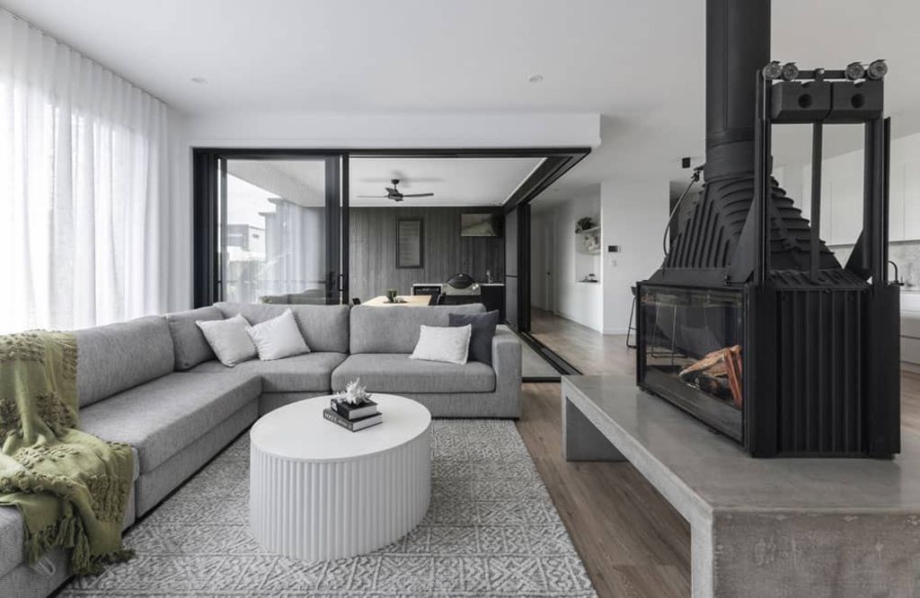 Project Moncrief (moncrieff white living room with black fireplace)