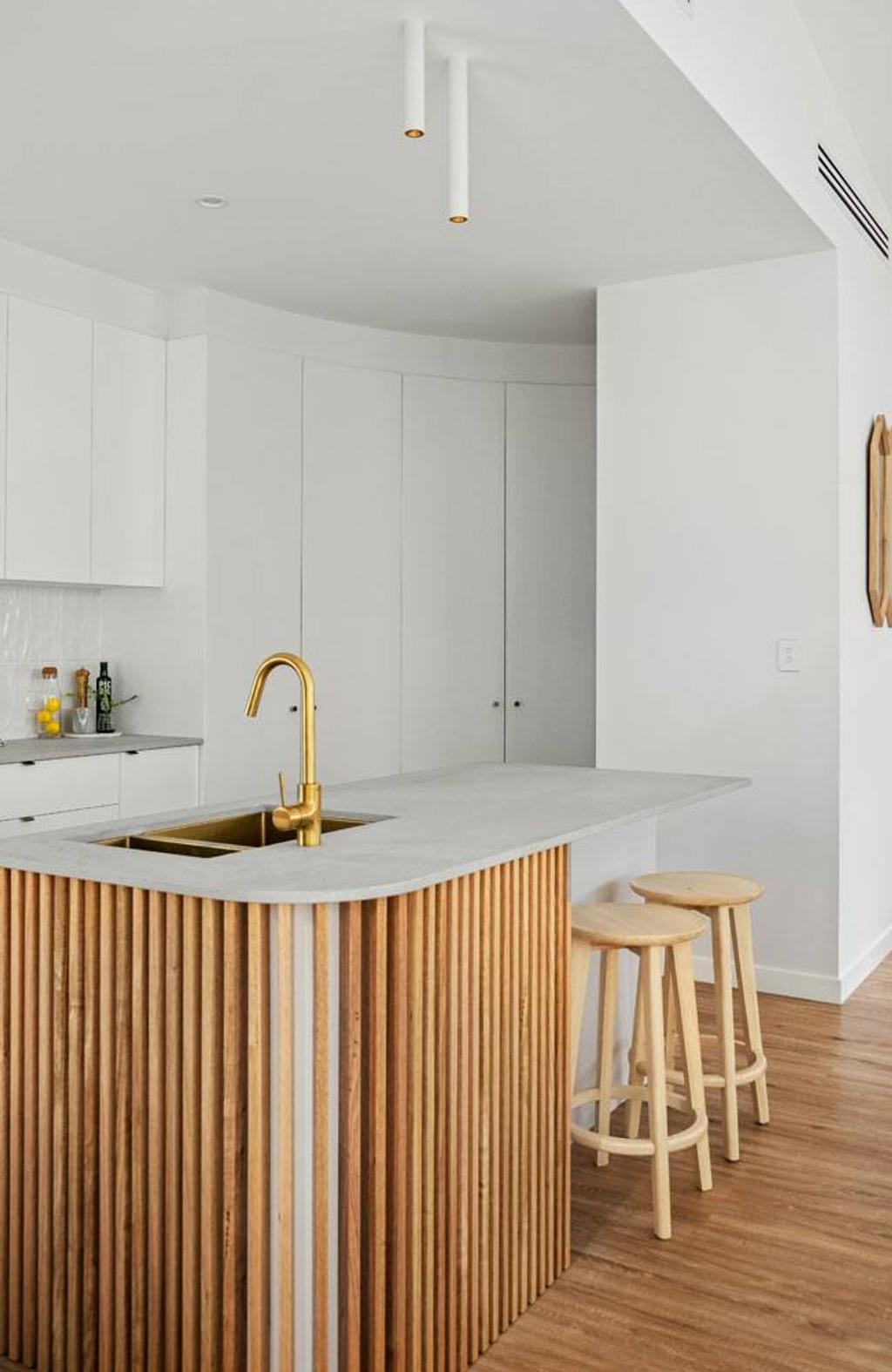Project Drummond (Drummond street kitchen table with sink and wooden high chairs)