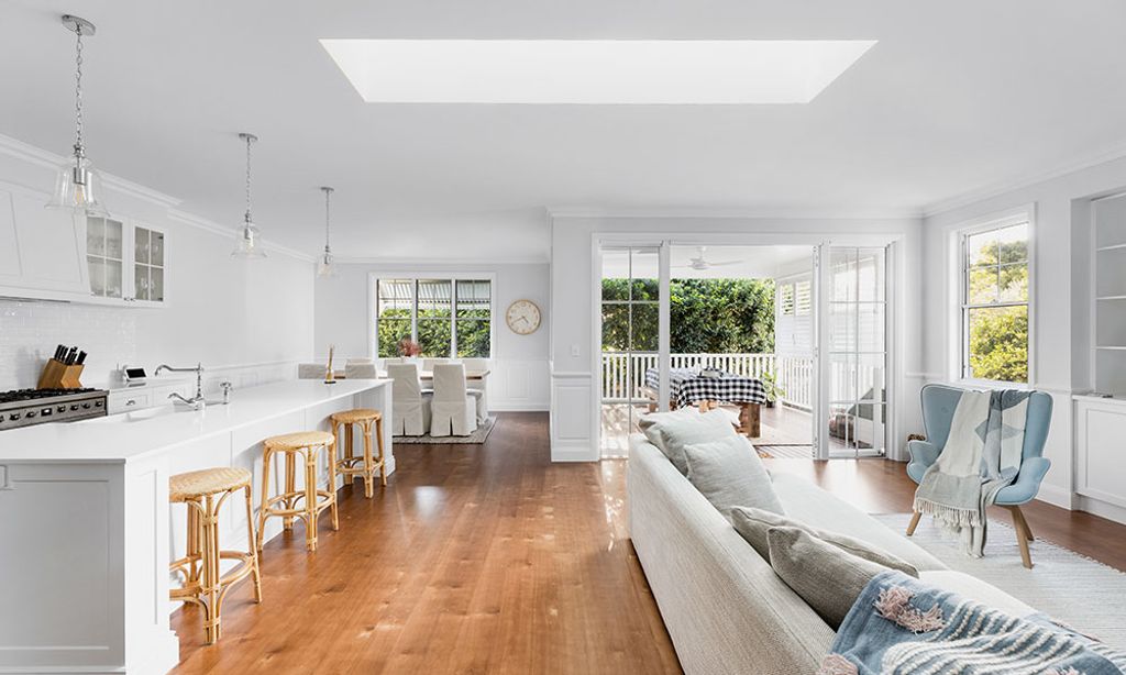 Kennedy Cottage (Living Room and Kitchen Counter with Veranda View)
