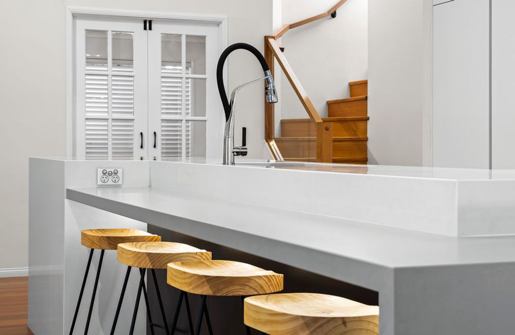 Project Bobbie (kitchen wooden chairs and white table)