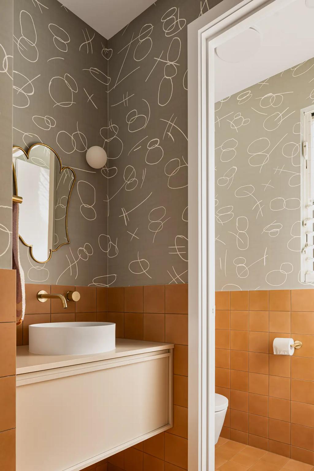 Project Alice (a wash room with a mirror, sink and faucet)