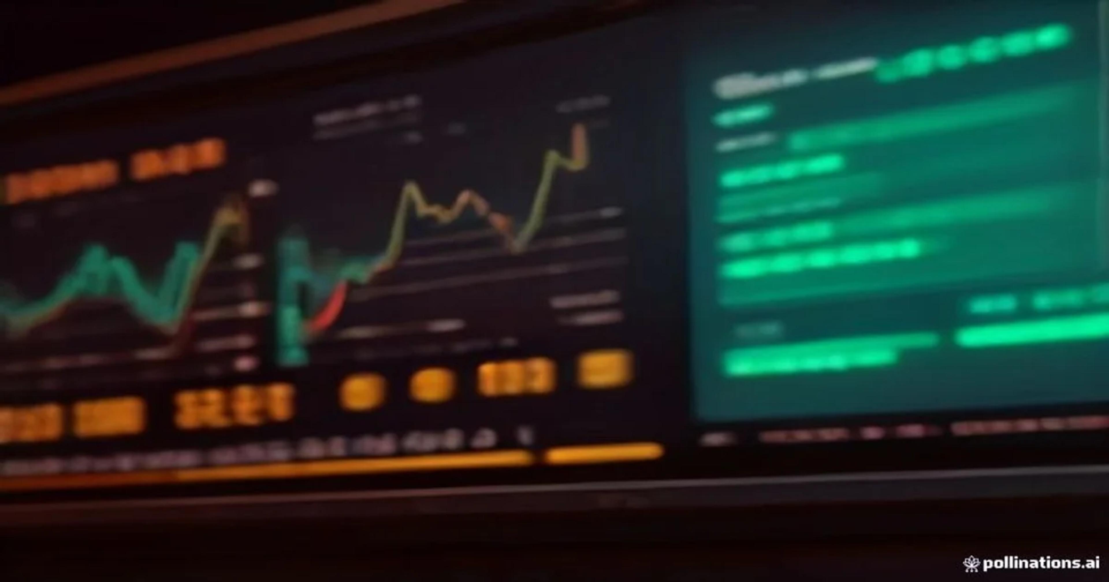 A glowing holographic interface showing digital price trends representing dynamic pricing ethics.