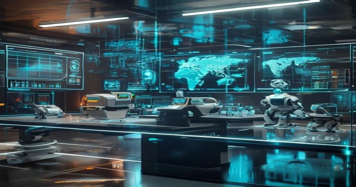 A modern logistics center using AI systems for supply chain management.