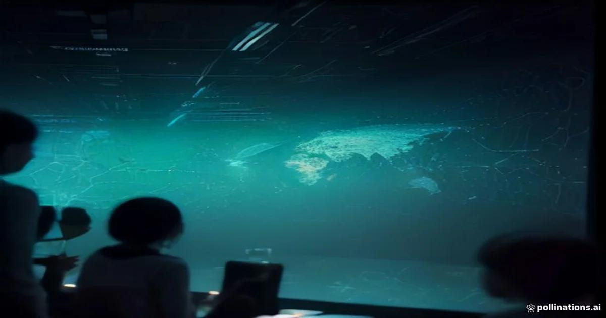 A holographic digital interface helping refugees navigate new cultural and professional opportunities.