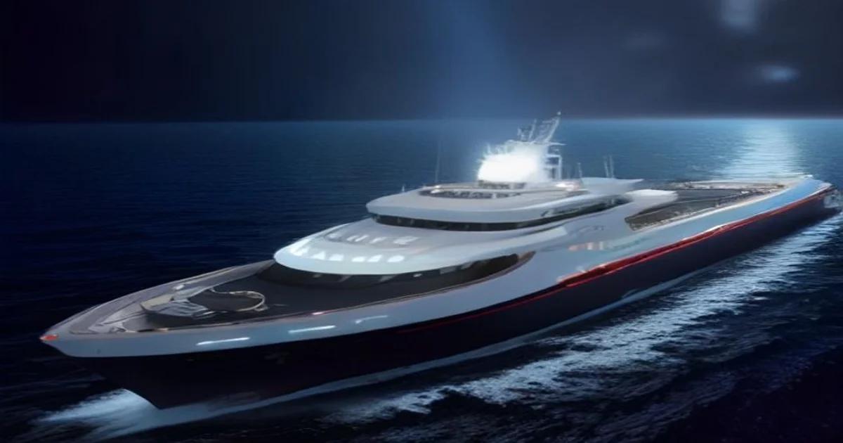 A high-tech maritime search vessel using AI-powered sensory arrays to locate distress signals.