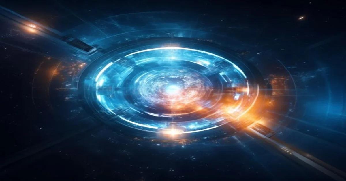 A conceptual rendering of a digital neural network managing the gravitational orbits of planetary systems.