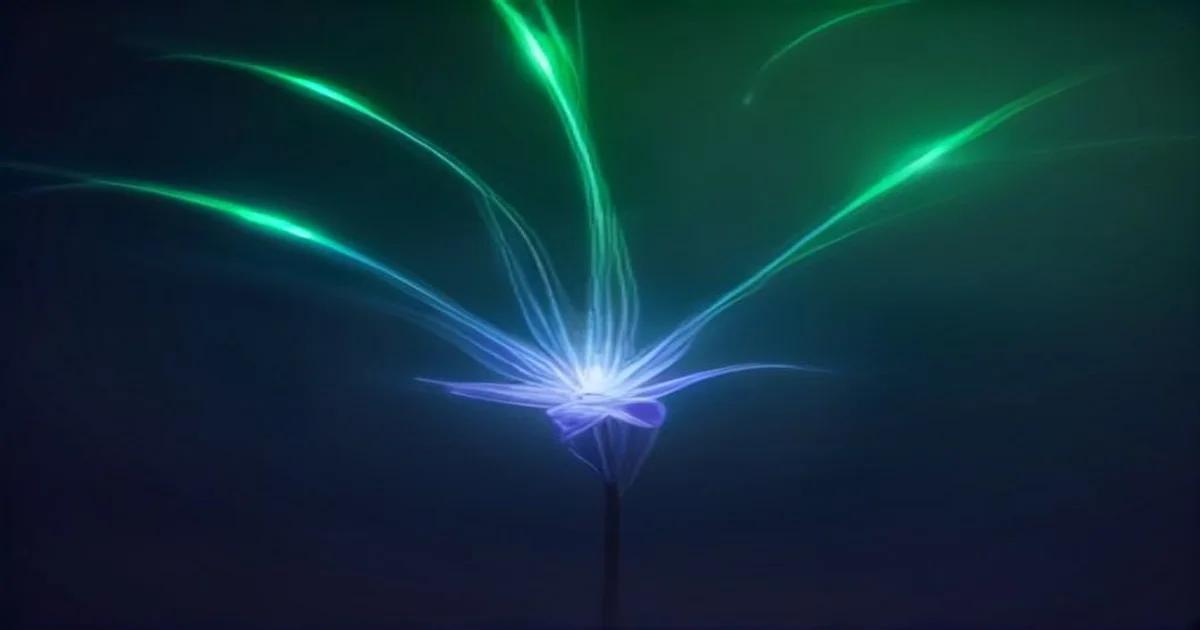 An artistic representation of digital nodes connected to plant roots representing botanical data exchange.