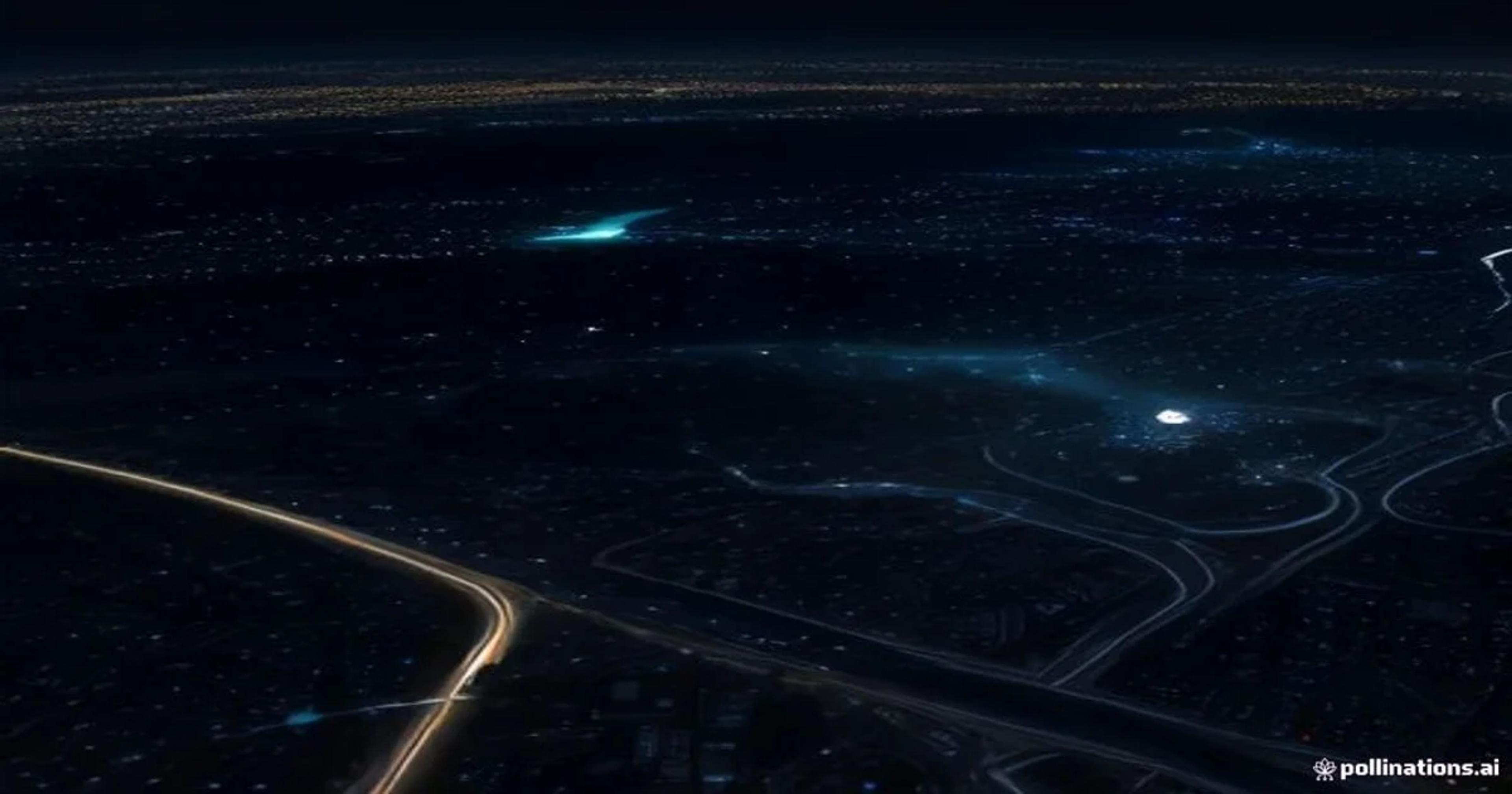 An aerial view of a digitally connected smart city representing AI-driven infrastructure management.