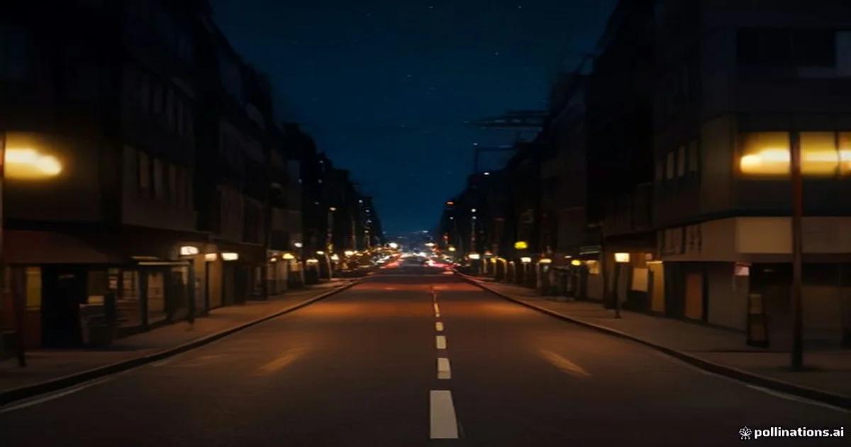 An urban landscape using adaptive smart street lighting to reduce light pollution levels