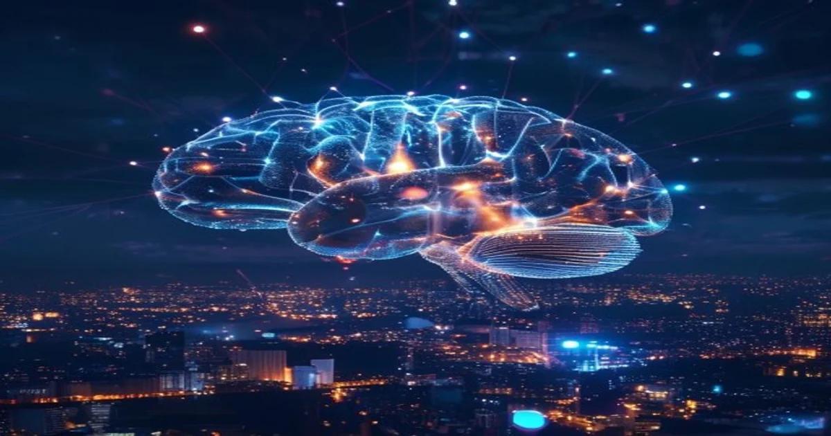 A glowing network representation of AI policy governance spanning a digital globe.