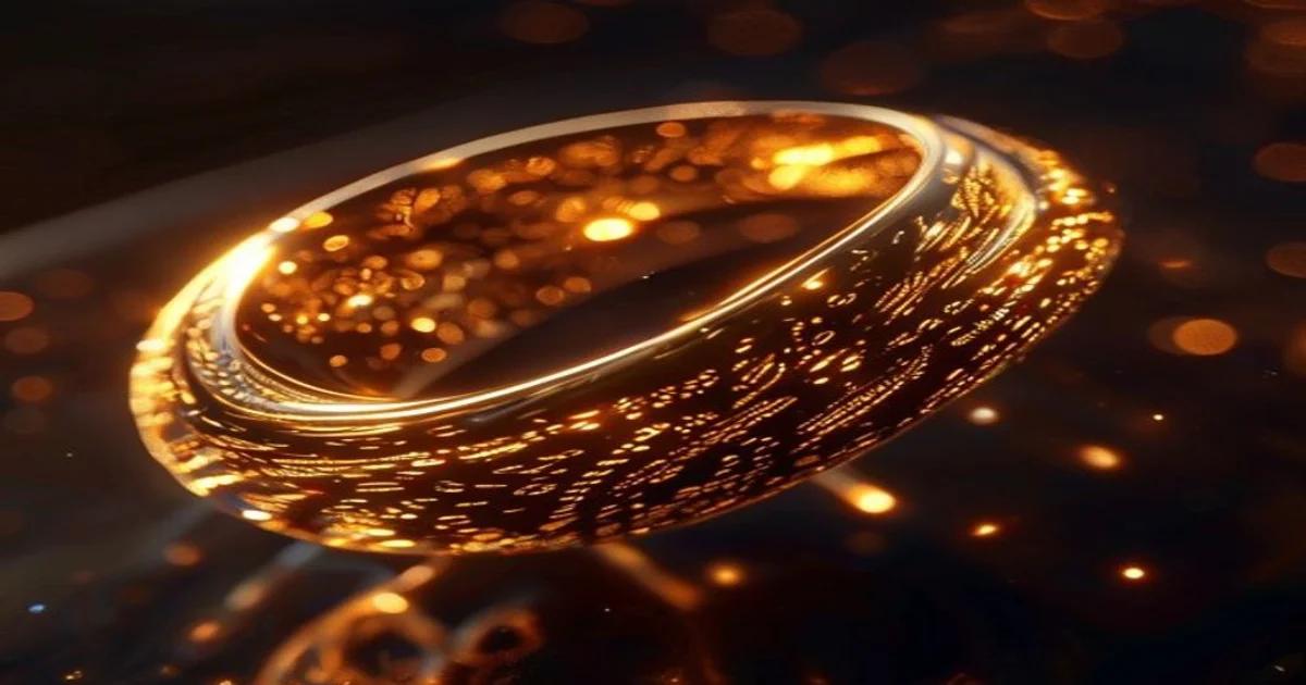 An artistic representation of AI-driven adaptive jewelry design featuring generative patterns.