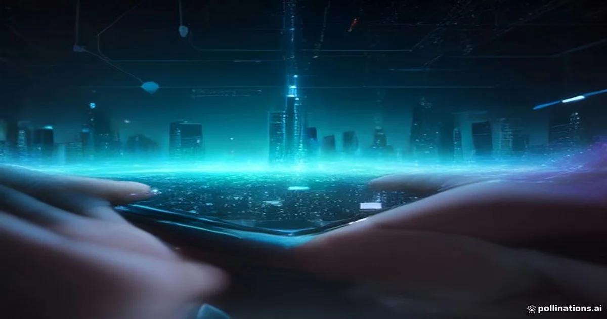 An intricate network of data streams and human-computer interaction, symbolizing trustworthy AI design.