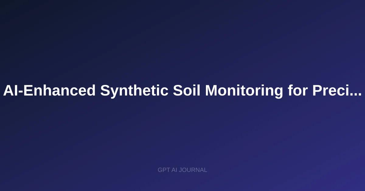 Advanced AI-driven agricultural technology monitoring synthetic soil moisture and nutrient levels in a modern laboratory setting.