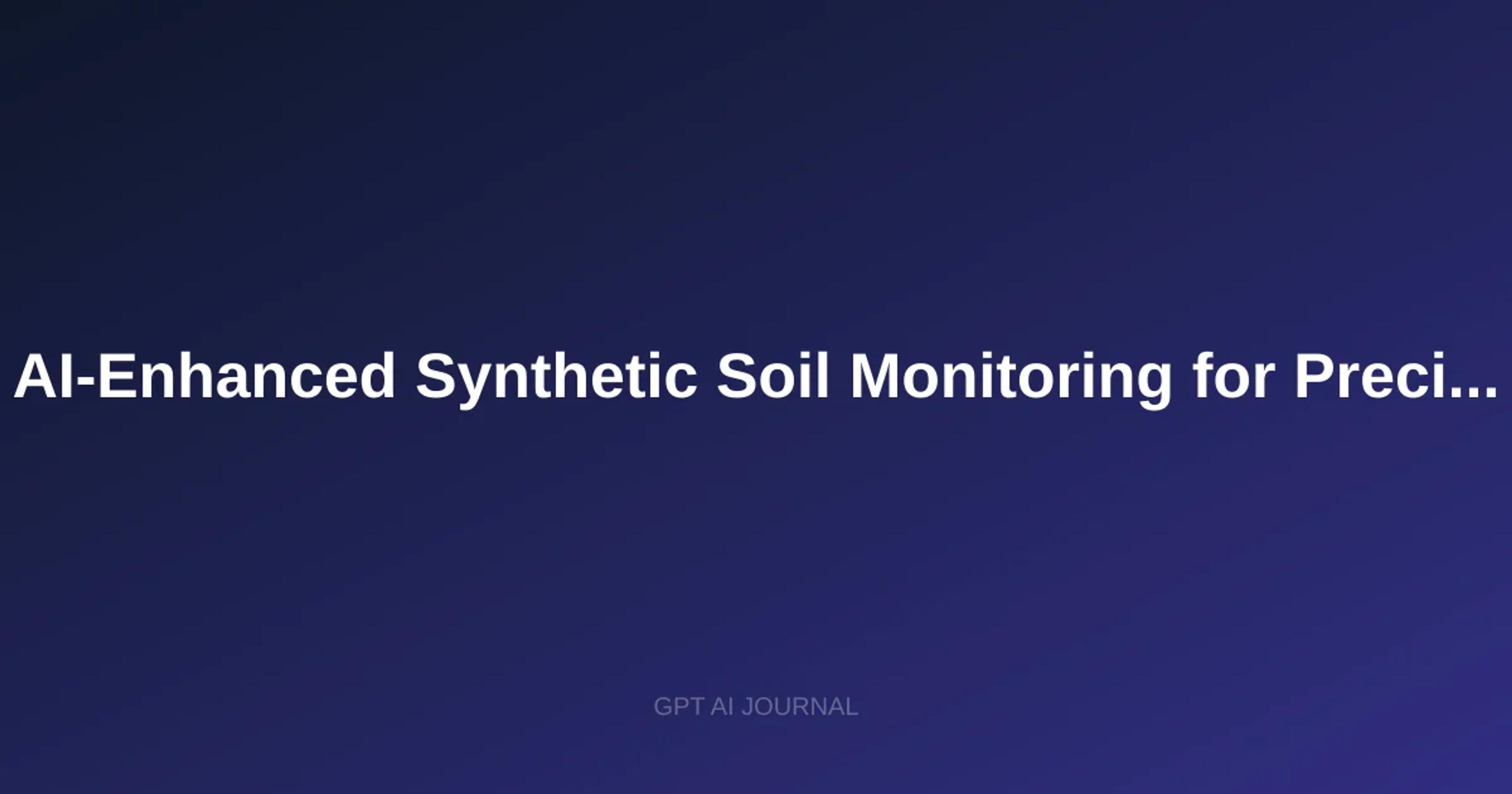 Advanced AI-driven agricultural technology monitoring synthetic soil moisture and nutrient levels in a modern laboratory setting.