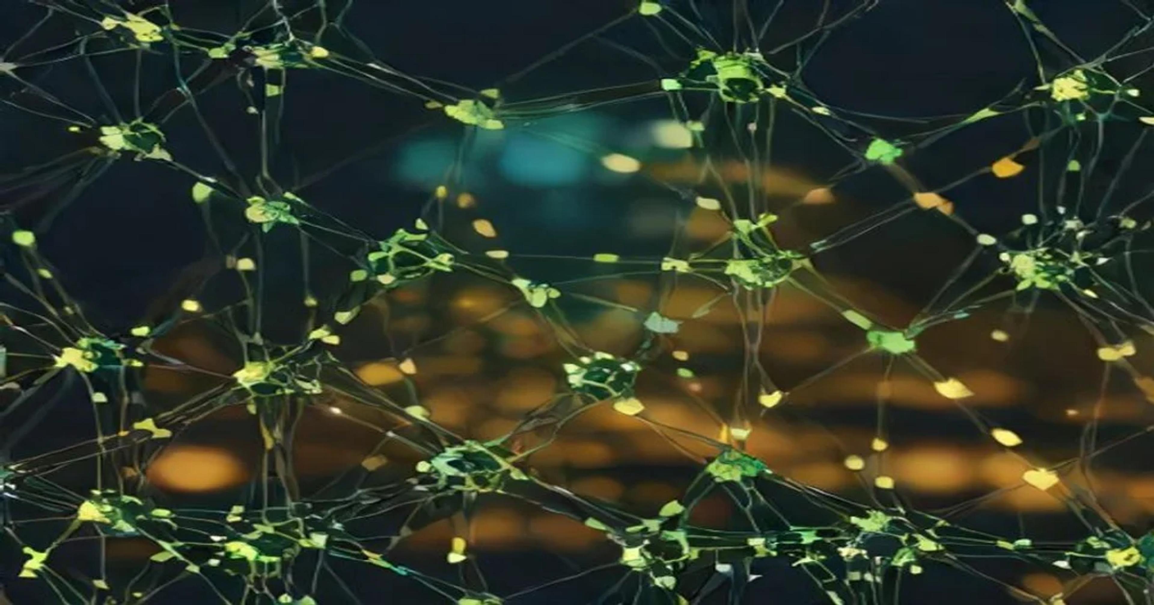 An abstract depiction of artificial intelligence analyzing social data, with glowing lines representing connections between complex societal issues.