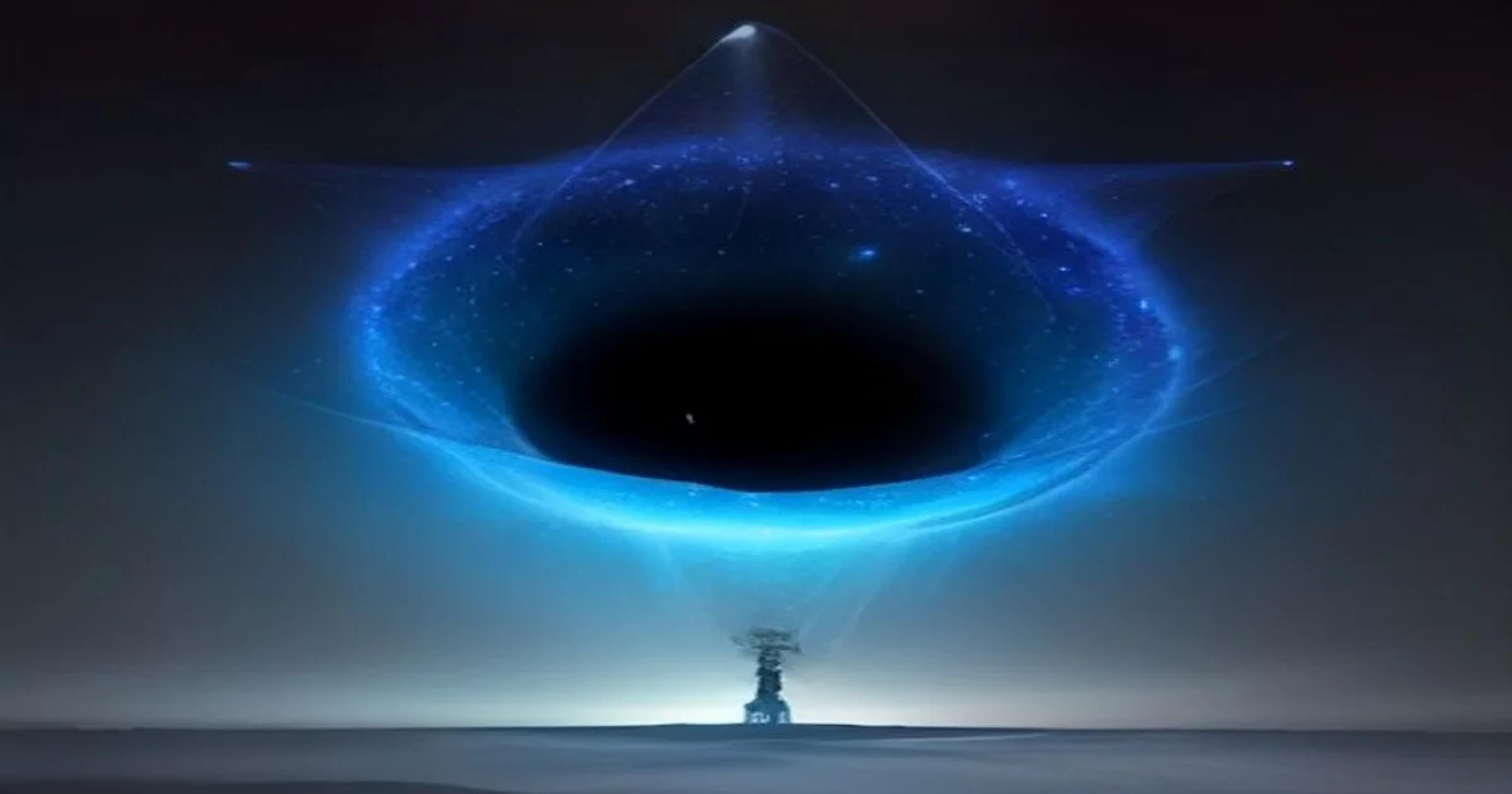 A stylized visualization of AI algorithms processing cosmic radio wave signals from deep space.