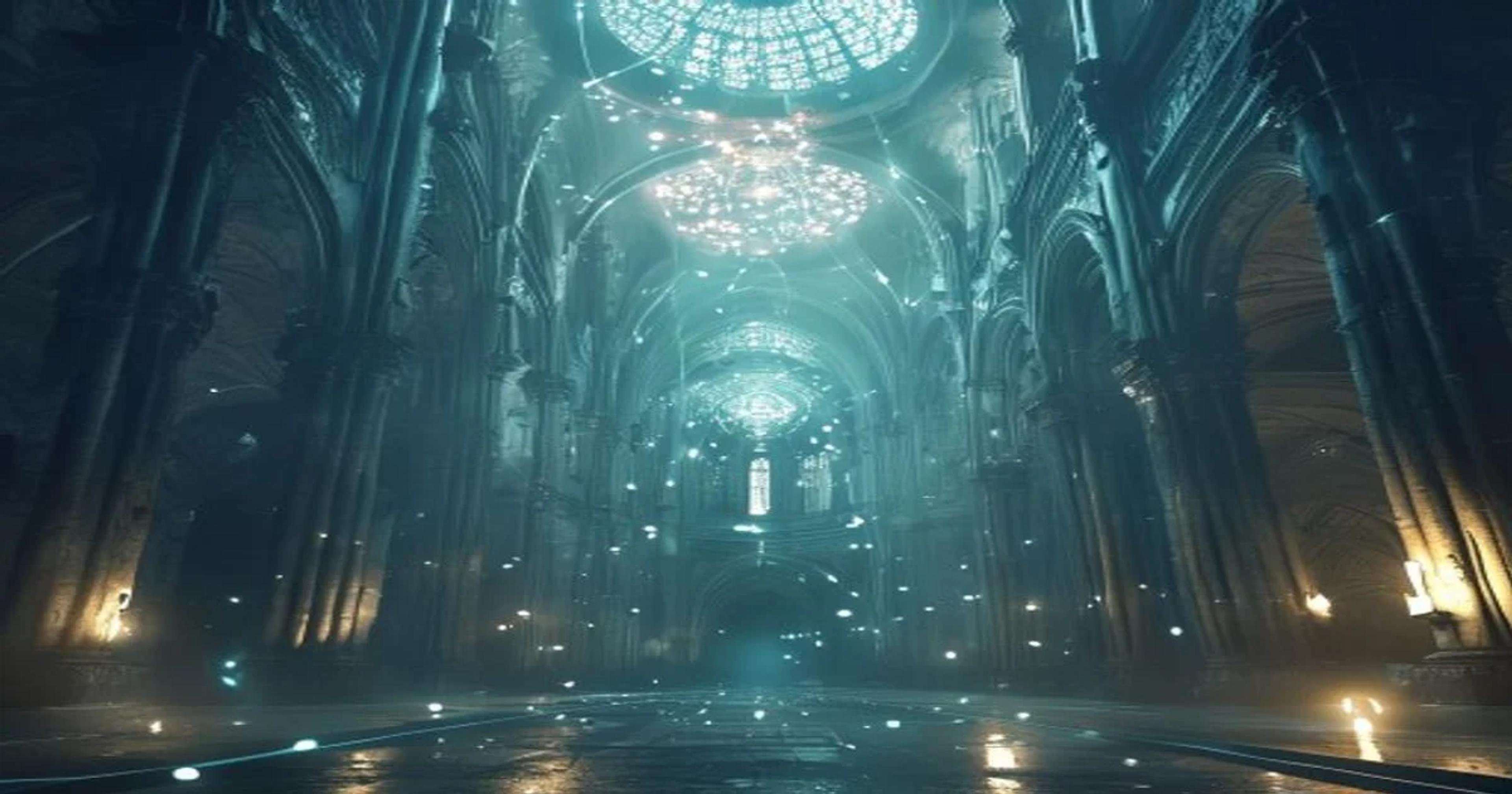 Digital visualization of acoustic waves inside a historic building using artificial intelligence.