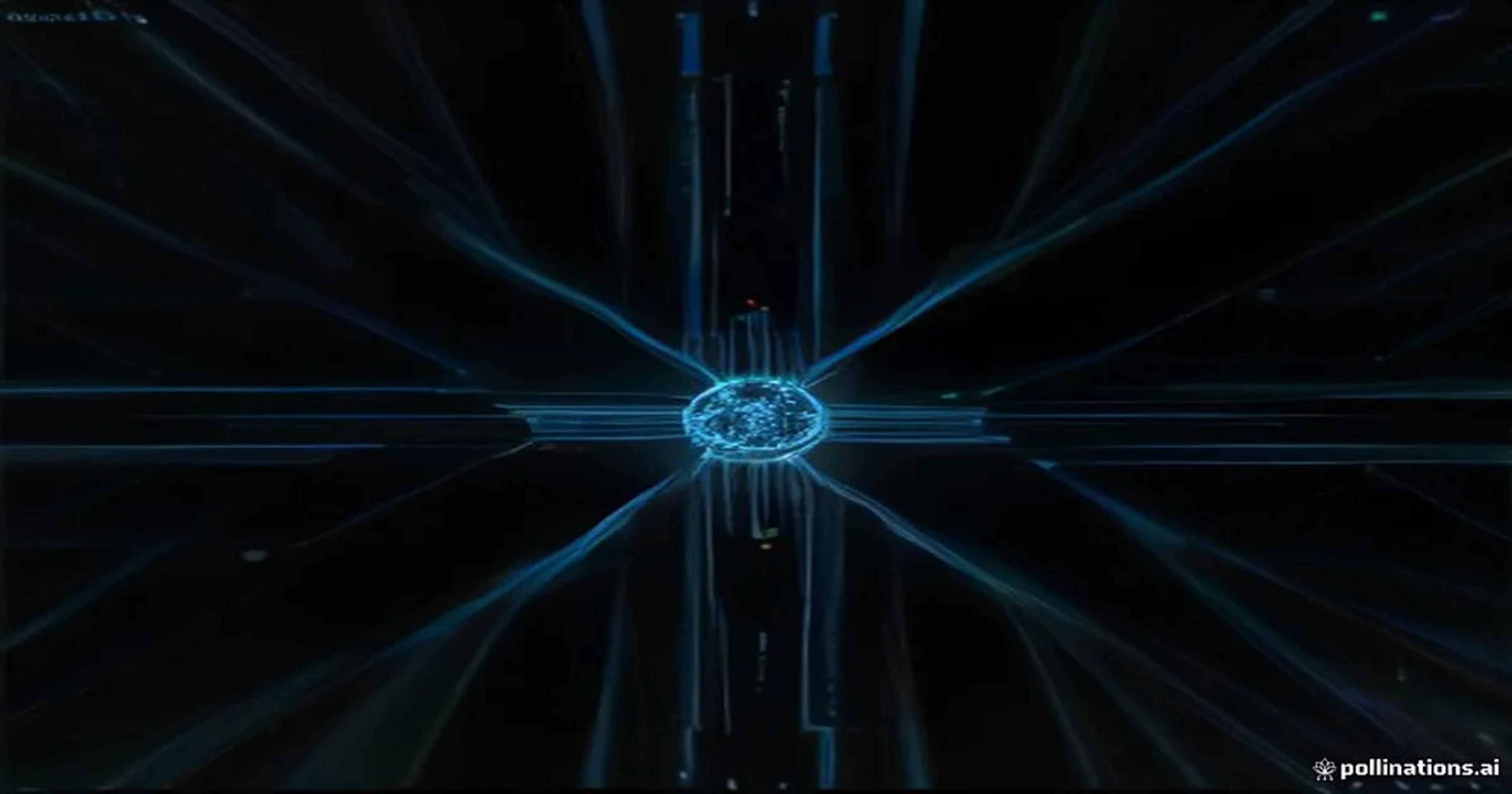 A futuristic representation of intellectual property being analyzed by artificial intelligence systems.