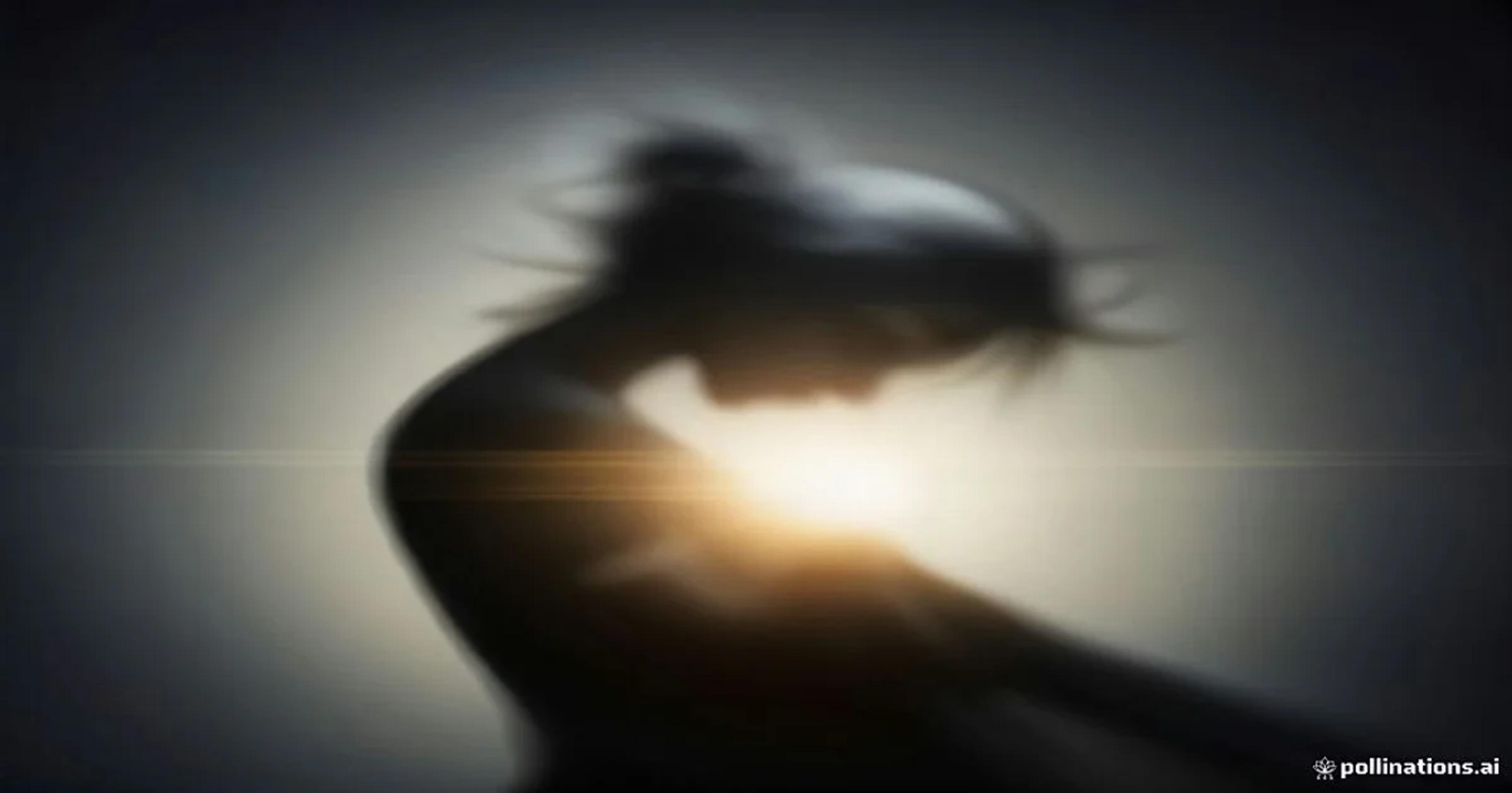 A conceptual digital visualization of AI-powered emotional support during the grieving process.