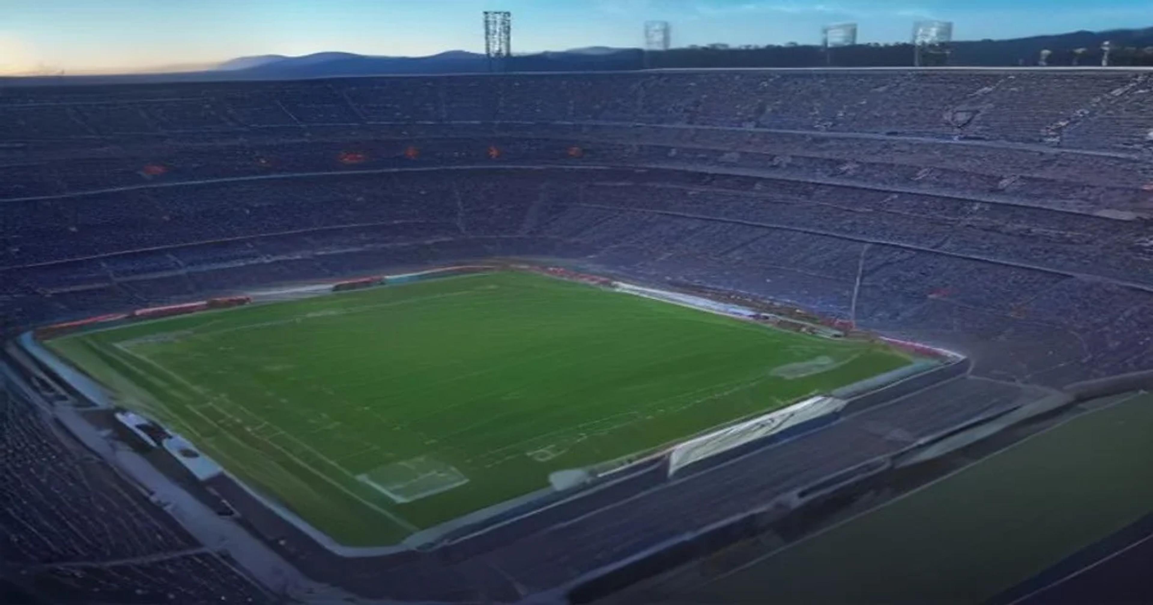 An advanced AI system analyzing a soccer game in real-time with digital overlays.