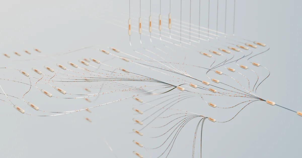 A conceptual visualization showing AI mapping the lineage and provenance of complex historical bibliographic data records.