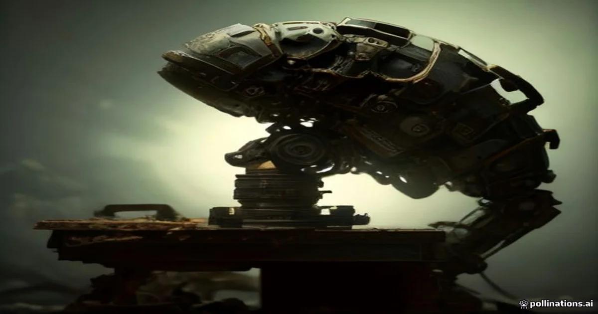 Advanced AI robotic arm meticulously restoring delicate historical film and archival documents.