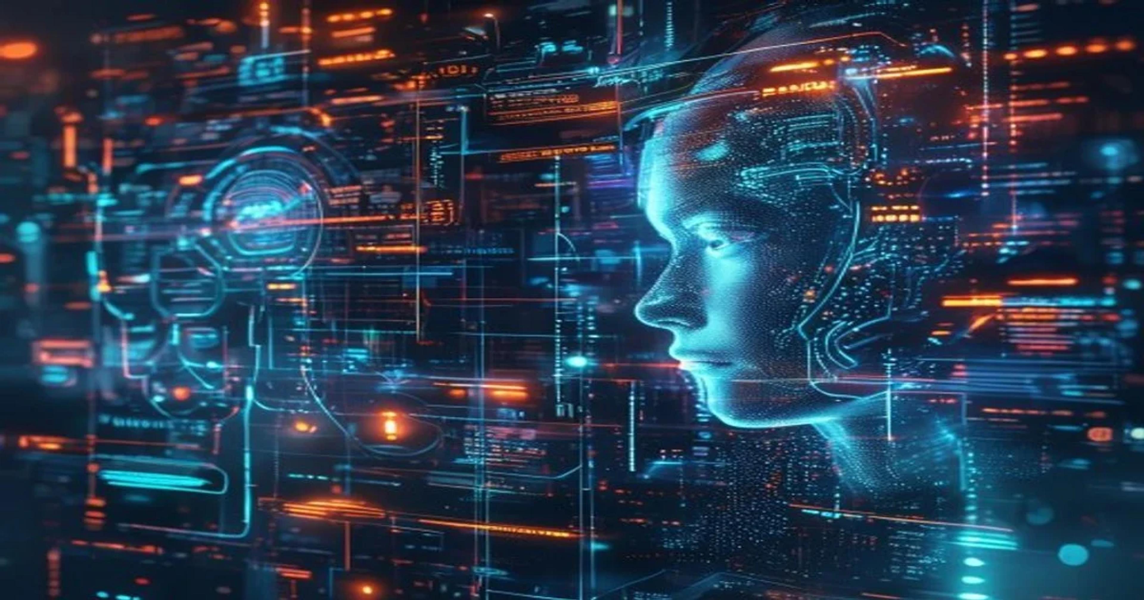 An illustration of a digital interface overlaying a person's face, showing biometric data and a 'verified' stamp, symbolizing AI-driven age verification.