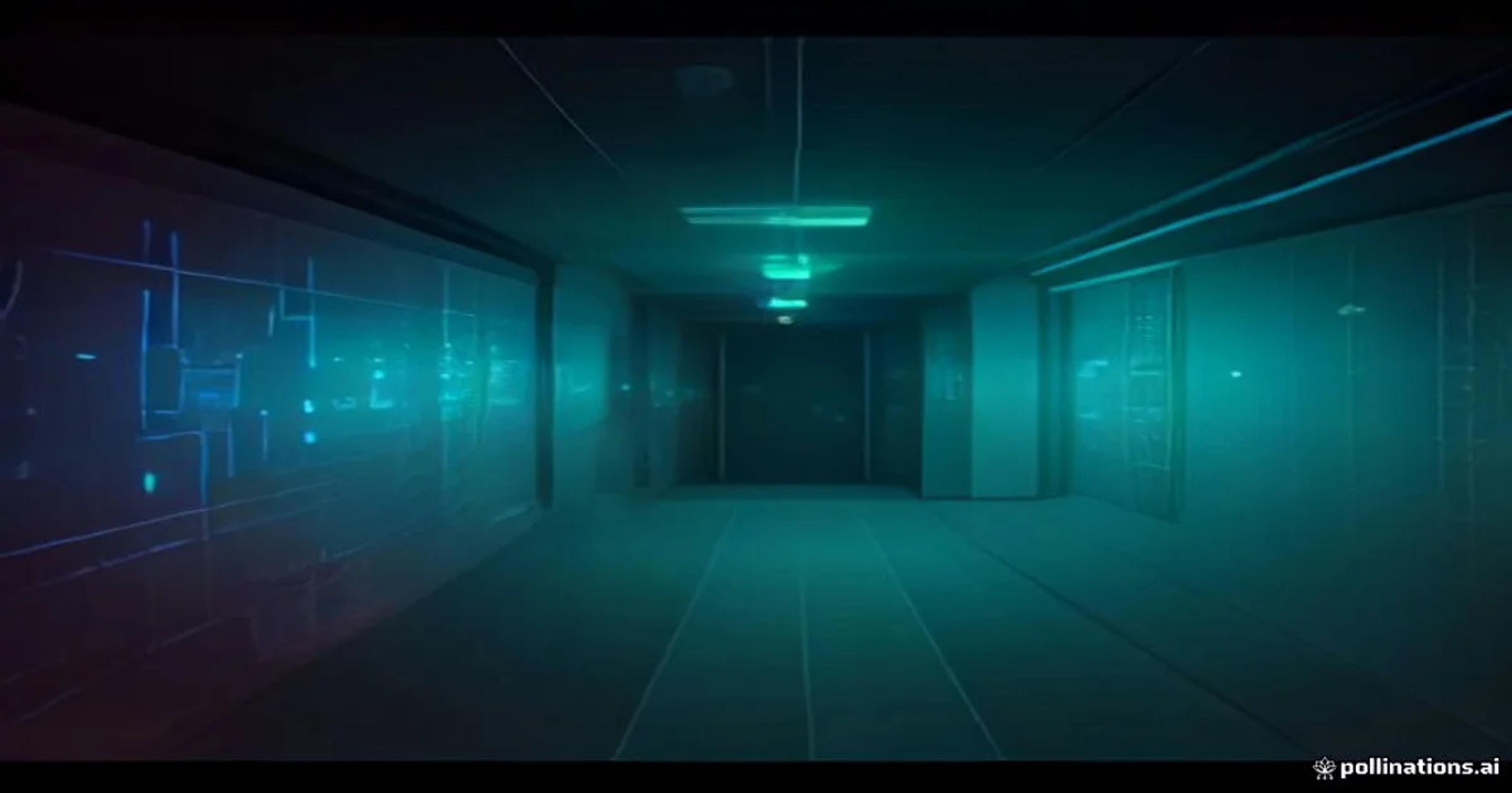 An advanced holographic projection of a crime scene being analyzed by adaptive AI mapping software