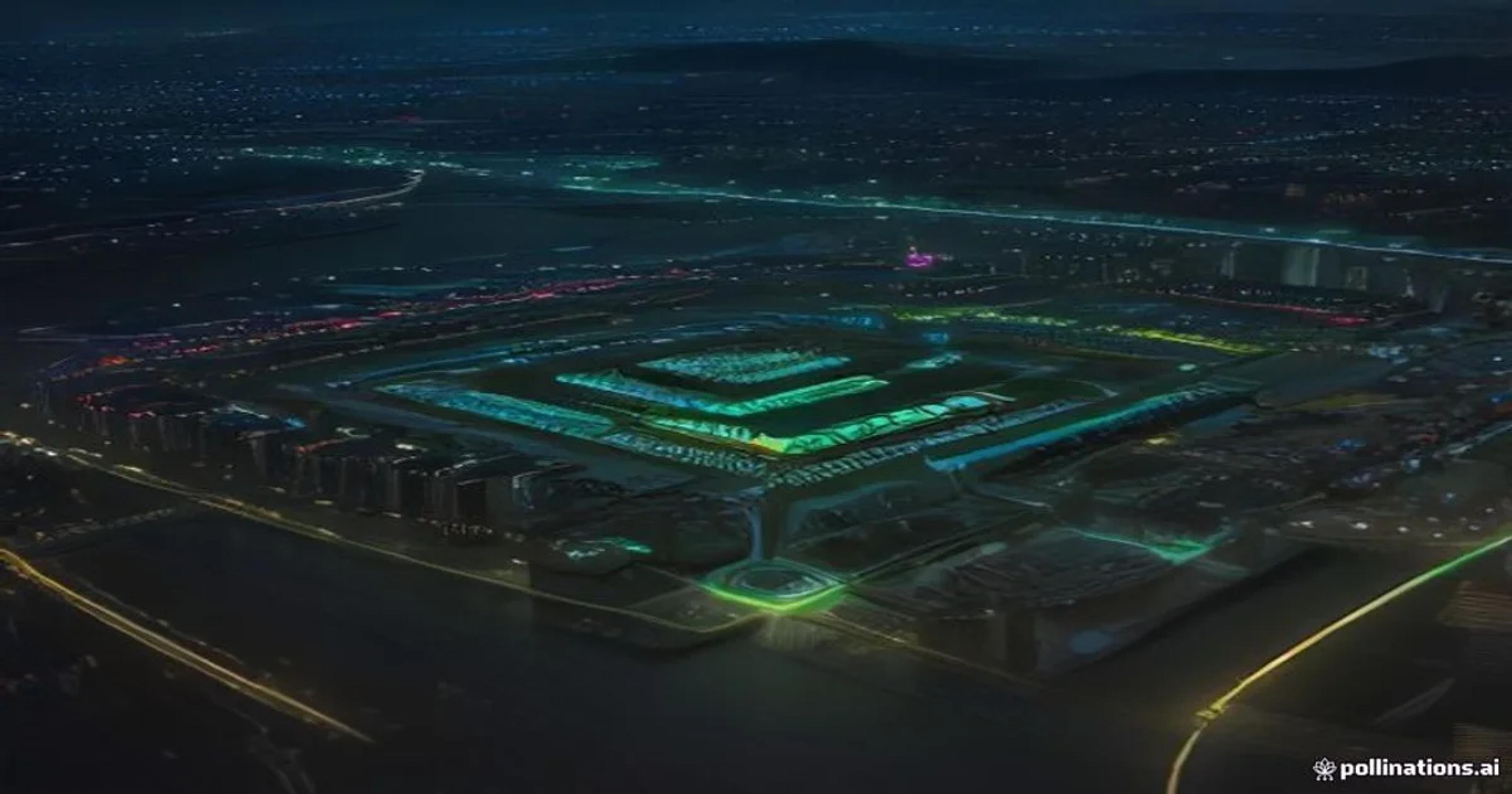 A glowing digital representation of an adaptive smart micro-grid energy network